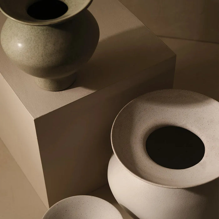 Kenji Flared Vase - White Sand 33cm