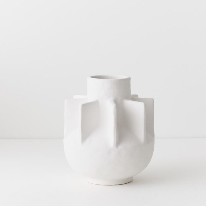 Motala Vase 19cm Arctic White - Pack of 2 - FLORA DESIGNS