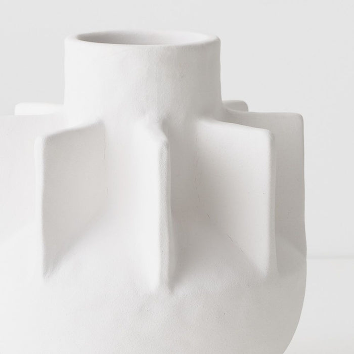 Motala Vase 19cm Arctic White - Pack of 2 - FLORA DESIGNS