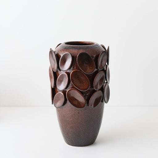 Olavo Vase 40cm Chocolate Brown - FLORA DESIGNS