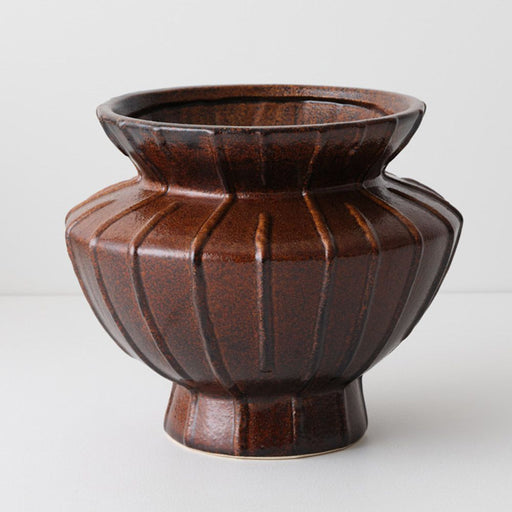 Forte Pot 35cm Chocolate Brown - FLORA DESIGNS