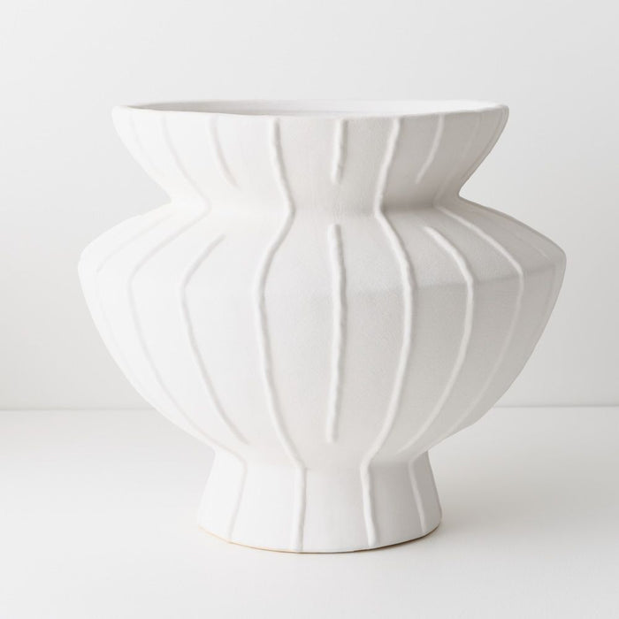 Forte Pot 35cm Arctic White - FLORA DESIGNS