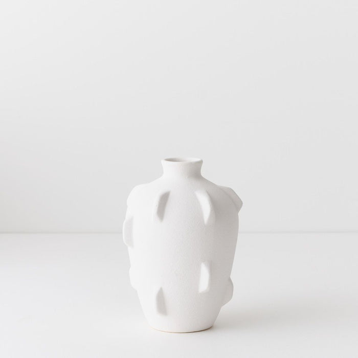 Trapani Vase 18cm Arctic White - Pack of 2 - FLORA DESIGNS