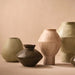 Natsuka Squat Vase 25cm Dark Olive - FLORA DESIGNS