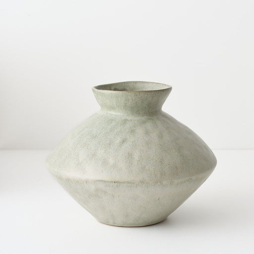Natsuka Squat Vase 25cm Lichen - FLORA DESIGNS