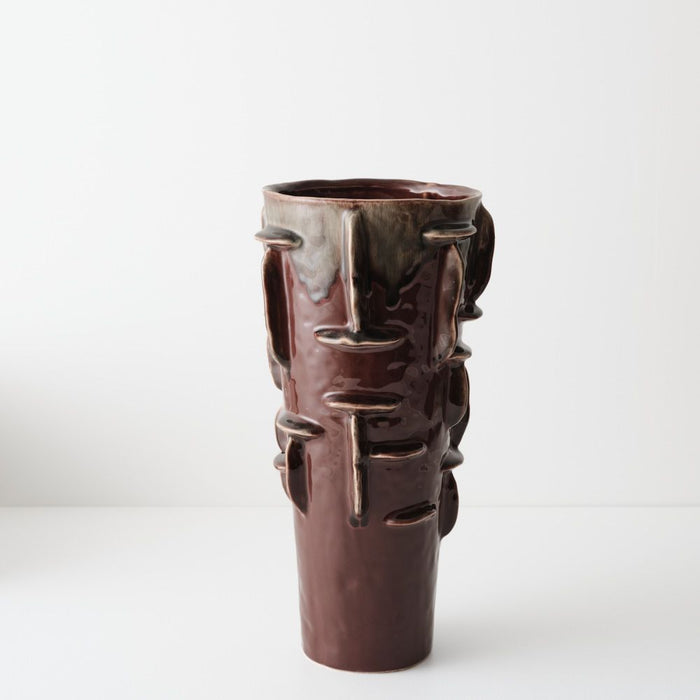 Kaito Vase 40cm Bordeaux - FLORA DESIGNS