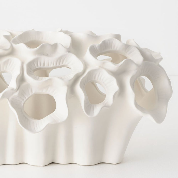 Avenia Vase 40cm White - FLORA DESIGNS