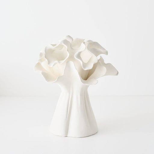 Mirelle Vase 32cm White - FLORA DESIGNS