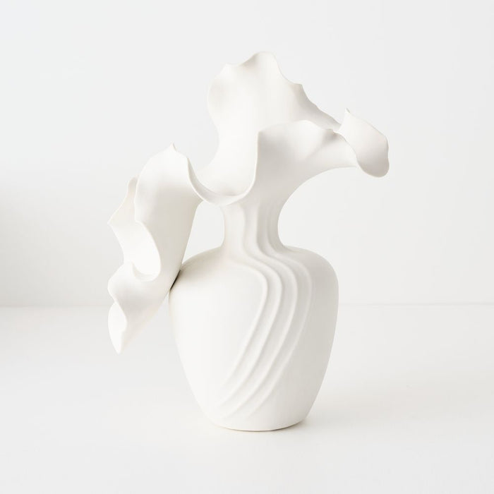 Elaria Vase 28cm White - FLORA DESIGNS