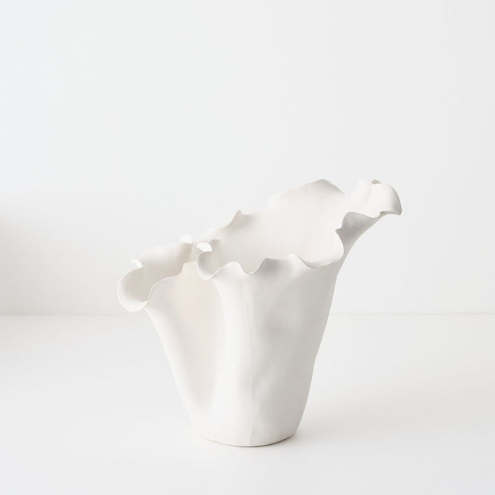 Eveline Vase 29cm White - FLORA DESIGNS