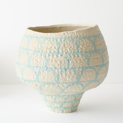 Aurora Pot 35cm Duck Egg - FLORA DESIGNS