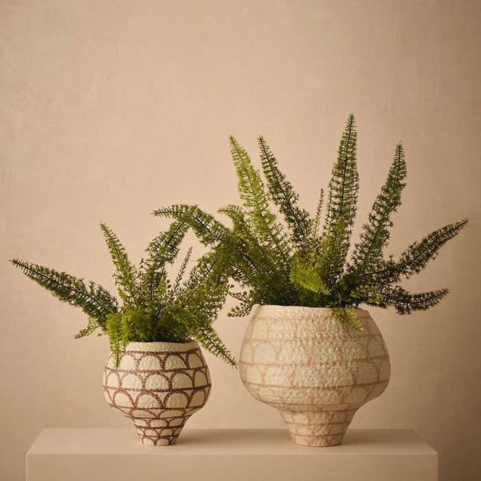 Aurora Pot 35cm Sand - FLORA DESIGNS