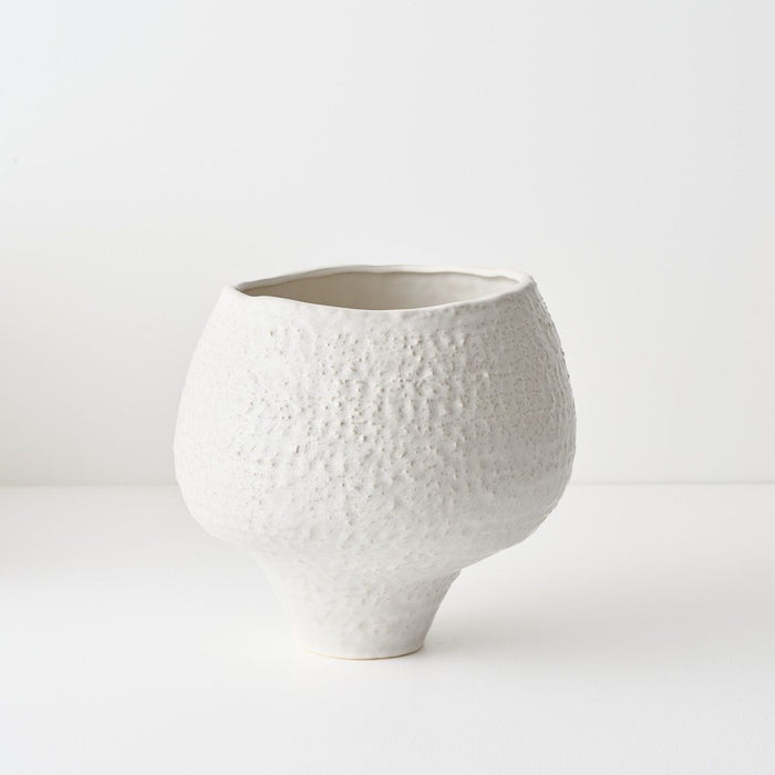 Aurora Pot 26cm White - FLORA DESIGNS