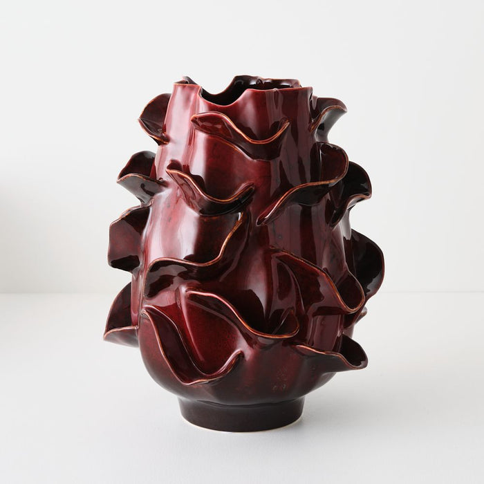 Ondine Vase 34cm Bordeaux - FLORA DESIGNS