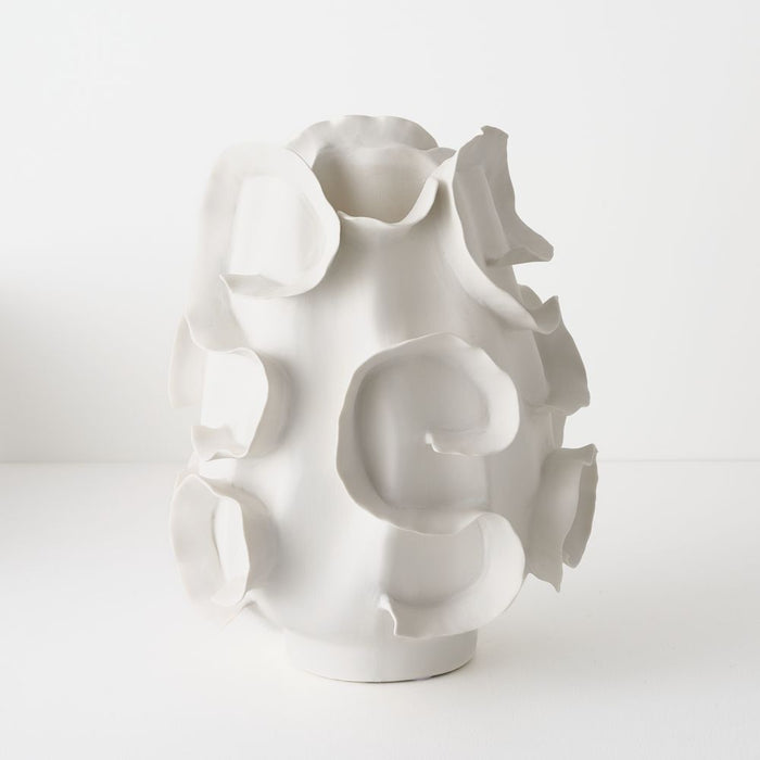 Ondine Vase 34cm White - FLORA DESIGNS