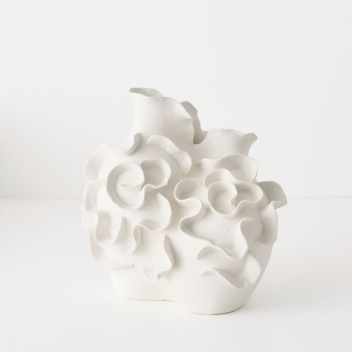 Alora Vase 28cm White - FLORA DESIGNS