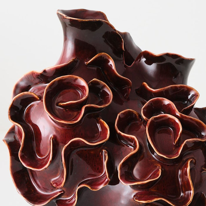 Alora Vase 28cm Bordeaux - FLORA DESIGNS