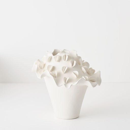 Elire Vase 29cm White - FLORA DESIGNS