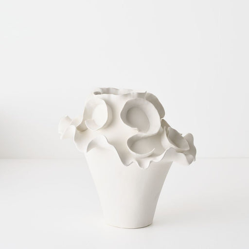 Elire Vase 30cm White - FLORA DESIGNS