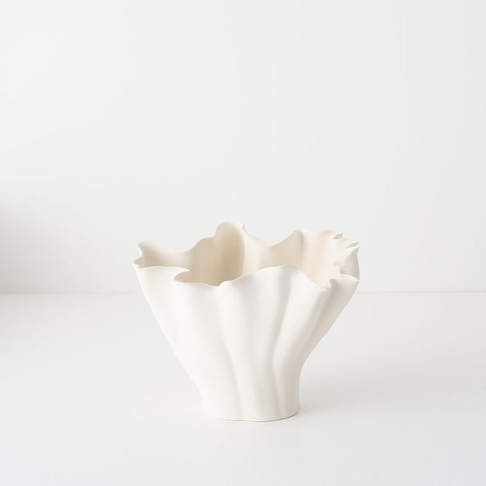 Lysia Vase 26cm White - FLORA DESIGNS