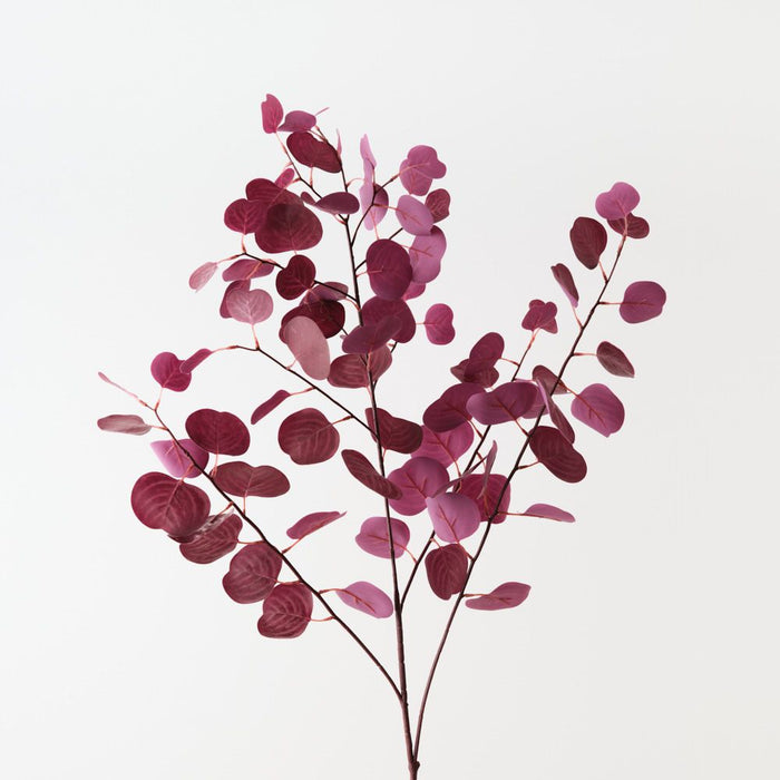 Artificial Eucalyptus Spray 110cm Burgundy - Pack of 12 - FLORA DESIGNS
