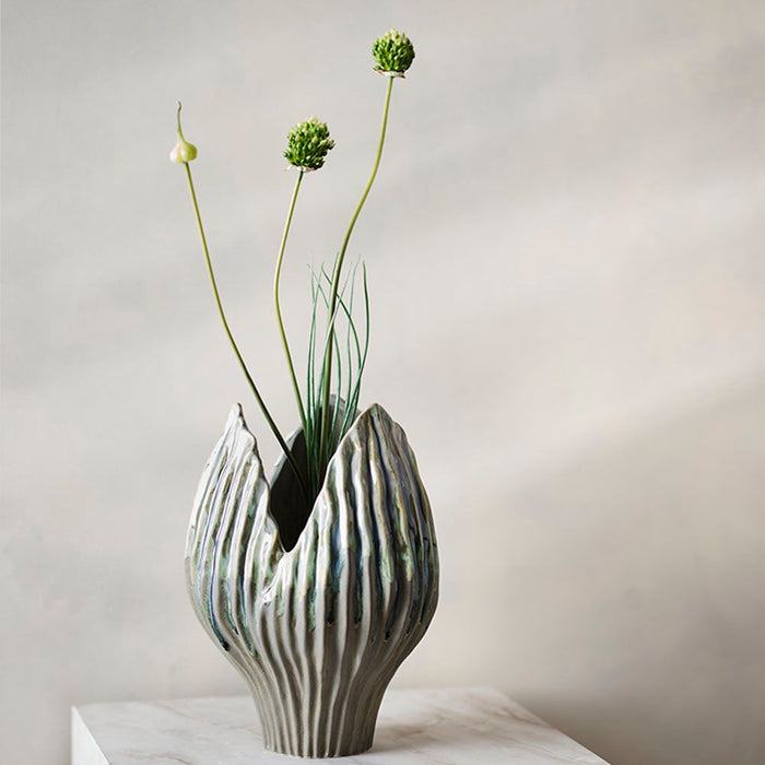Vale Vase 30cm Leaf - Pack of 12 - FLORA DESIGNS