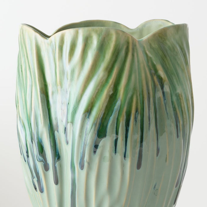 Vale Vase 35cm Leaf - Pack of 12 - FLORA DESIGNS