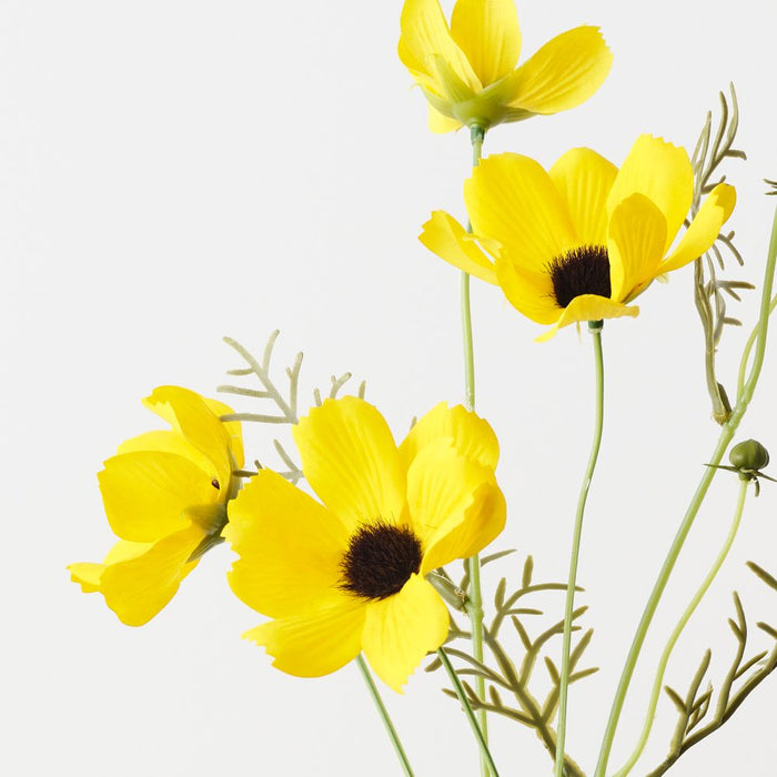 Artificial Cosmos Spray 68cm Yellow - Pack of 12 - FLORA DESIGNS