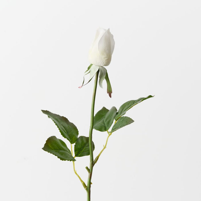 Artificial Everly Rosebud 44cm White - Pack of 24 - FLORA DESIGNS