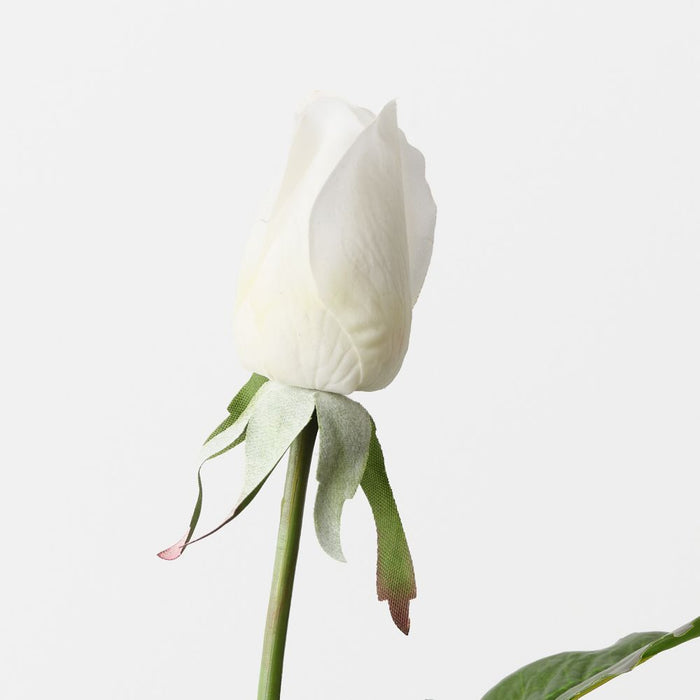 Artificial Everly Rosebud 44cm White - Pack of 24 - FLORA DESIGNS
