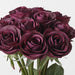 Artificial Maya Rose Bouquet 35cm Black Plum - Pack of 6 - FLORA DESIGNS