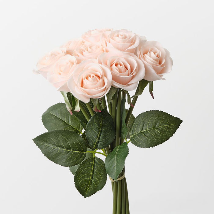 Artificial Maya Rose Bouquet 35cm Soft Pink - Pack of 6 - FLORA DESIGNS