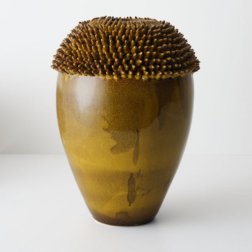 Niko Vase 47cm Saffron - FLORA DESIGNS