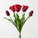 Artificial Dutch Tulip Bundle 33cm Burgundy - Pack of 6 - FLORA DESIGNS