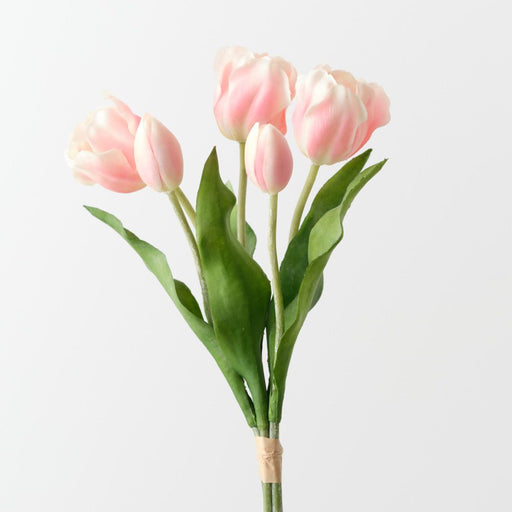 Artificial Dutch Tulip Bundle 33cm Pink - Pack of 6 - FLORA DESIGNS