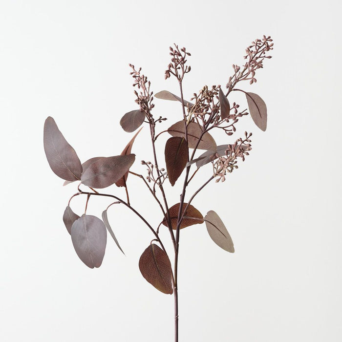 Artificial Eucalyptus Seed Spray 96cm Eggplant - FLORA DESIGNS