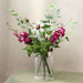 Clematis Stock Mix in Vase 48cm White Fuschia - FLORA DESIGNS