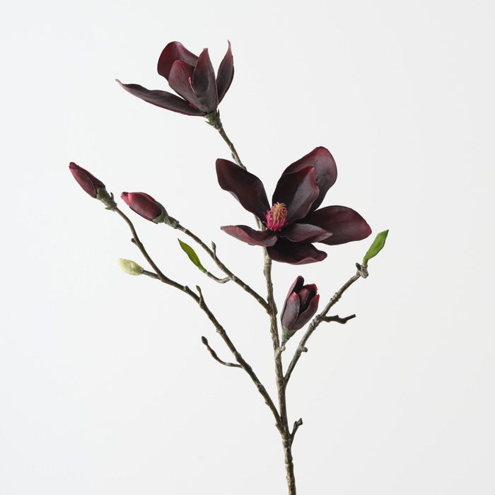 Artificial Tree Magnolia Spray 84cm Black Plum - FLORA DESIGNS