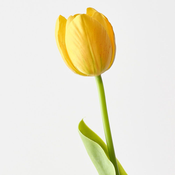Artificial French Tulip 43cm Yellow - Pack of 12 - FLORA DESIGNS