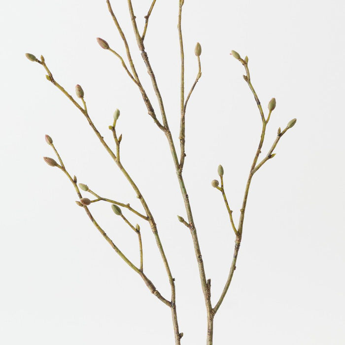 Artificial Twig Bud Spray 75cm Green Brown - FLORA DESIGNS