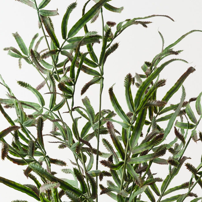Artificial Brake Fern Hanging Bush 69cm Green Burgundy - Pack of 6 - FLORA DESIGNS