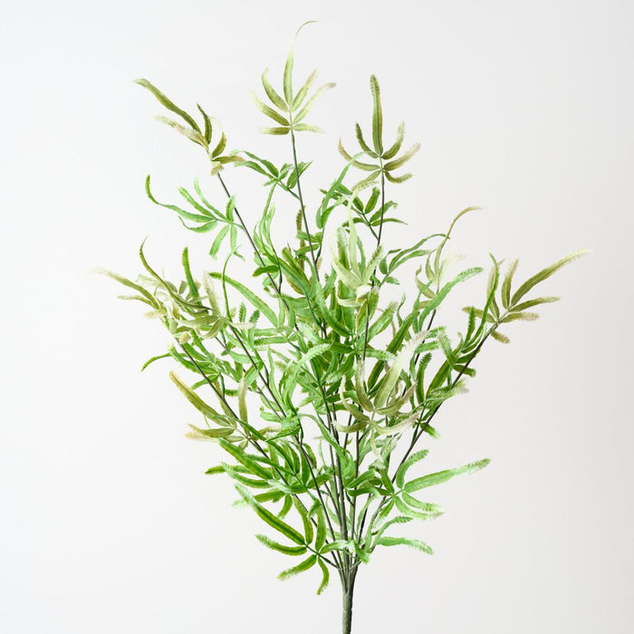 Artificial Brake Fern Hanging Bush 69cm Green White - Pack of 6 - FLORA DESIGNS