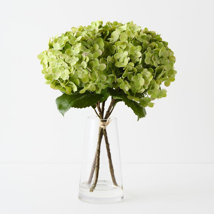 Hydrangea in Vase 38cm Green - FLORA DESIGNS