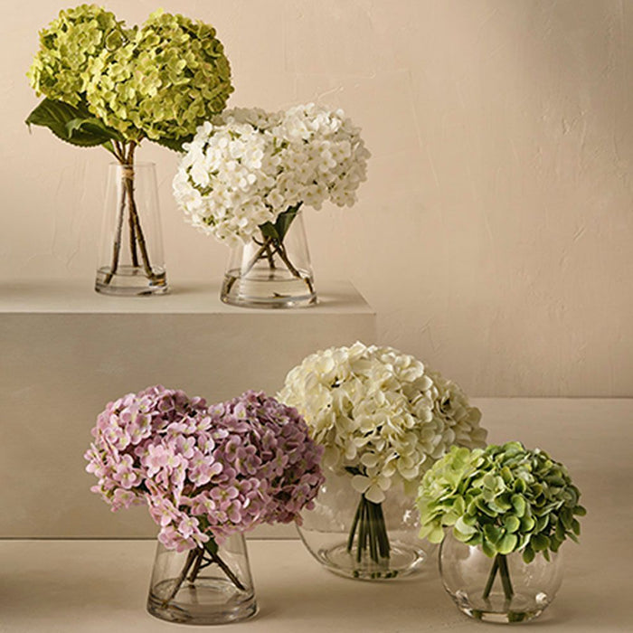 Hydrangea in Vase 38cm Green - FLORA DESIGNS