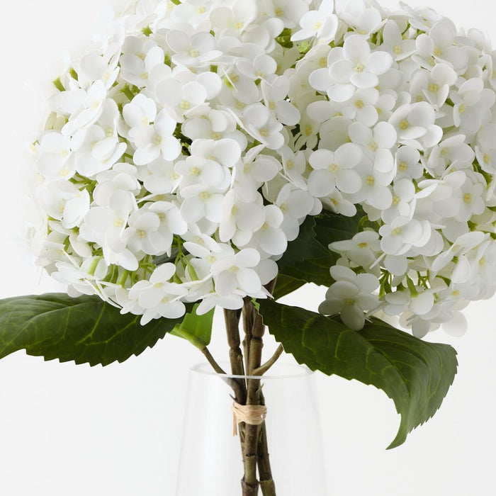 Hydrangea in Vase 38cm White - FLORA DESIGNS