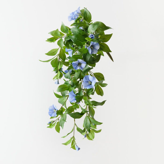 Artificial Petunia Hanging Bush 76cm French Blue - Pack of 6 - FLORA DESIGNS