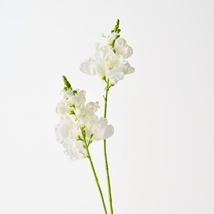 Artificial Snapdragon Spray 80cm White - FLORA DESIGNS