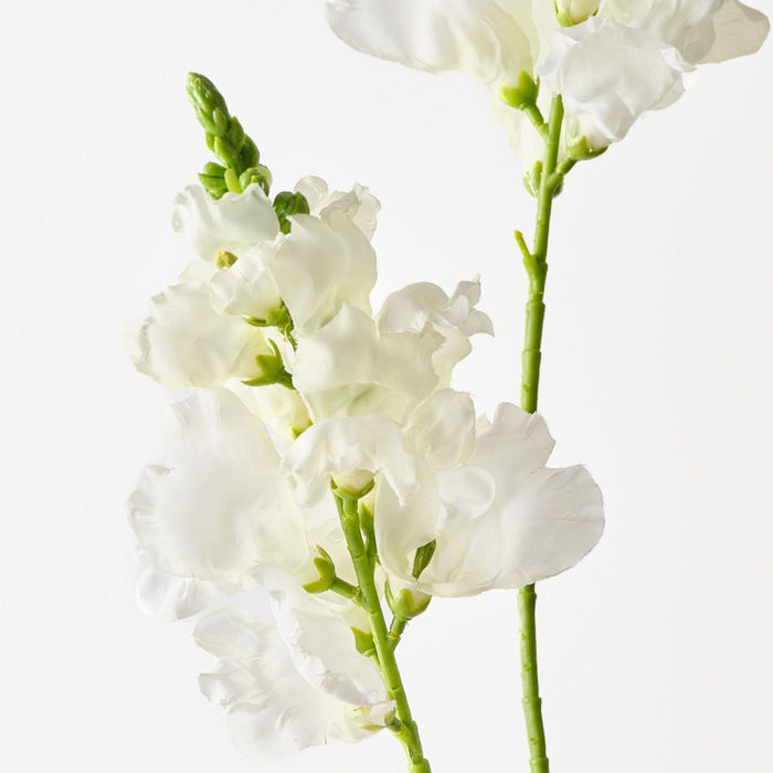 Artificial Snapdragon Spray 80cm White - FLORA DESIGNS