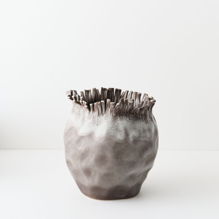 Bruma Vase 31cm Ash Grey - FLORA DESIGNS