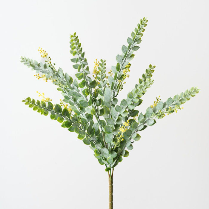 Artificial Knife Leaf Wattle Bush 53cm Green Yellow - Pack of 12 - FLORA DESIGNS